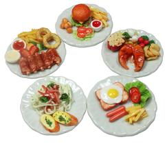 Conjunto de comida em miniatura ThaiHonest em escala 1:6 para casa de bonecas Conjunto de comida em miniatura ThaiHonest em escala 1:6 para casa de bonecas