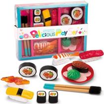 Conjunto de comida para jantar Pretend Play Liberty Imports Sushi Bento Box Conjunto de comida para jantar Pretend Play Liberty Imports Sushi Bento Box