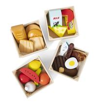 Conjunto de comida Play Melissa & Doug Food Groups 21 peças e 4 caixas