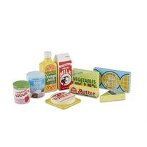 Conjunto de comida Play Melissa & Doug Fridge Food Wooden (9 unidades)