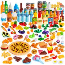 Conjunto de comida Pretend Play JOYIN 200 peças para crianças com acessórios de cozinha
