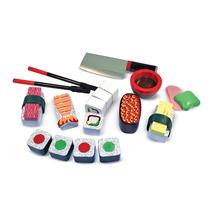 Conjunto de comida Sushi Slicing Play Melissa & Doug para crianças a partir de 3 anos