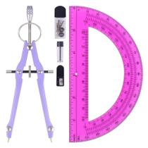Conjunto de Compasso Unjoo Geometria 15 cm Roxo Conjunto de Compasso Unjoo Geometria 15 cm Roxo