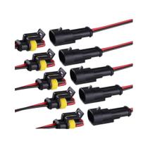 Conjunto De Conectores À Prova d'Água De 2 Pinos 10pcs Macho E Fêmea Para Fios De 16 AWG Carro