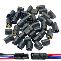 Conjunto de conectores Amass MT60 3,5 mm 3 pinos Bullet 10 pares