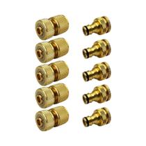 Conjunto De Conectores De Mangueira De Alumínio De 1/2 E 3/4 Polegadas (13-16mm) Com Engate Rápido