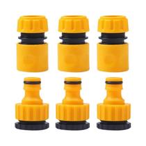 Conjunto De Conectores De Mangueira De Jardim ABS Macho Duplo De 1/2 Polegada, 6 Peças, Adaptador