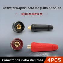 Conjunto De Conectores De Painel Para Máquina De Solda TIG De Encaixe Rápido 4 Peças DKJ10-25
