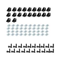 Conjunto De Conectores De Perfil De Alumínio 2020, 20 Suportes De Canto, 40 Parafusos Sextavados