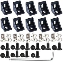 Conjunto de conectores de suporte de canto 4040 para extrusão de alumínio Conjunto de conectores de suporte de canto 4040 para extrusão de alumínio