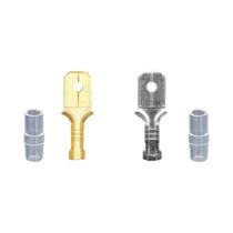 Conjunto De Conectores Terminais Crimp 2.8/4.8/6.3mm 100/200 Peças Em Latão Dourado E Prata Para