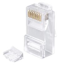 Conjunto de conectores W-NECTOUN CAT6, pacote com 100 unidades RJ45 para fio sólido Conjunto de conectores W-NECTOUN CAT6, pacote com 100 unidades RJ45 para fio sólido