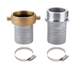 Conjunto de conexões de mangueira Eastrans Aluminium Pin Lug de 3 polegadas com 2 braçadeiras
