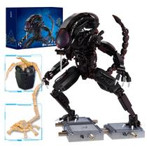 Conjunto de construção Action Figure Xenomorph compatível com Lego 687 unidades