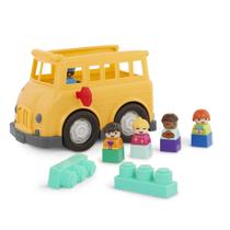 Conjunto de construção Battat School Bus com 5 figuras de 12 m ou mais