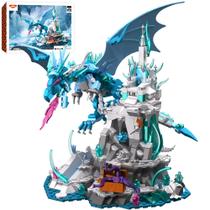 Conjunto de Construção Brixelion Castelo do Dragão Geleificado 862 Peças Conjunto de Construção Brixelion Castelo do Dragão Geleificado 862 Peças