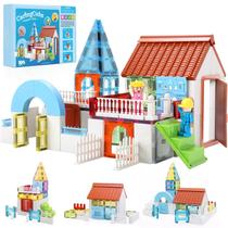 Conjunto de construção de azulejos magnéticos CaringCubs para crianças de 3 ou mais anos (105)