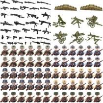 Conjunto de construção de bonecos de ação CYSNATU WW2 com arma 180 unidades