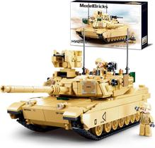 Conjunto de construção de brinquedos BrickTribe WW2 Army Tank M1A2 Abrams 781 unidades Conjunto de construção de brinquedos BrickTribe WW2 Army Tank M1A2 Abrams 781 unidades