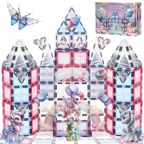 Conjunto de construção de brinquedos Little Pi Unicorn Castle com 61 ladrilhos de 4 a 6 anos