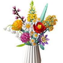 Conjunto de construção de buquê de flores Ancesfun 1070 unidades com caixa de presente Conjunto de construção de buquê de flores Ancesfun 1070 unidades com caixa de presente