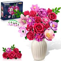 Conjunto de construção de buquês de flores CUBIMANA 832 unidades com luz 12+ Conjunto de construção de buquês de flores CUBIMANA 832 unidades com luz 12+