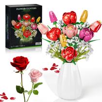 Conjunto de construção de buquês de flores GoStock Rose Tulips com 680 blocos Conjunto de construção de buquês de flores GoStock Rose Tulips com 680 blocos