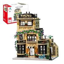 Conjunto de construção ENJBRICK Flowers City Coffee Shop 1443 unidades