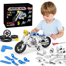 Conjunto de construção Ferthor Fun Erector Motorcycle 139 unidades de 8 anos ou mais Conjunto de construção Ferthor Fun Erector Motorcycle 139 unidades de 8 anos ou mais