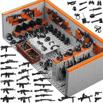 Conjunto de construção Finger Rock Military Base Army 611 unidades para crianças maiores de 8 anos Conjunto de construção Finger Rock Military Base Army 611 unidades para crianças maiores de 8 anos