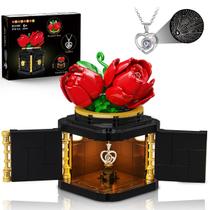 Conjunto de construção Flower Box HOGOKIDS com luz LED e colar