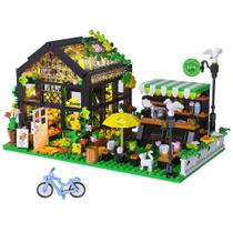 Conjunto de construção Flower House com LED City Street 680 unidades Girl 8-12