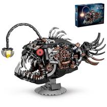 Conjunto de construção HJPLPXH Mechanical Lantern Fish 1038PCS Conjunto de construção HJPLPXH Mechanical Lantern Fish 1038PCS