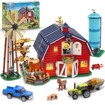 Conjunto de construção INSOON Farm Barn com LED 1405 unidades por mais de 10 a 12 anos Conjunto de construção INSOON Farm Barn com LED 1405 unidades por mais de 10 a 12 anos