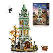 Conjunto de construção INSOON Magic Clock Tower com luz 1566 unidades 12+