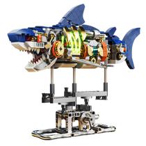 Conjunto de construção INSOON Mechanical Shark com luz LED 687 unidades 12+