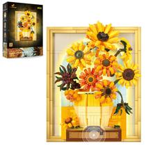 Conjunto de construção JMBricklayer Flowers Sunflower w/ Lights 70004