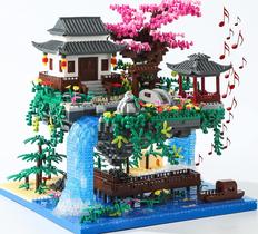 Conjunto de construção Kindpack Cherry Blossom Tree com música e luzes Conjunto de construção Kindpack Cherry Blossom Tree com música e luzes