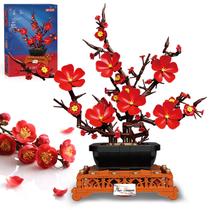 Conjunto de construção kiothdre Plum Blossom com 692 unidades para mulheres adultas