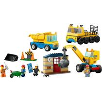 Conjunto de Construção Lego City com Caminhões e Guindaste de Demolição 60391 - 235 Peças