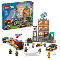 Conjunto de construção LEGO City Fire Brigade 60321 com caminhão de bombeiros Conjunto de construção LEGO City Fire Brigade 60321 com caminhão de bombeiros