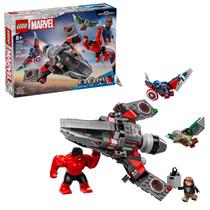 Conjunto de construção LEGO Marvel Captain America vs. Red Hulk 76292