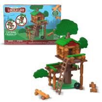Conjunto de construção Lincoln Logs, 2 camadas, casa na árvore, presente para crianças