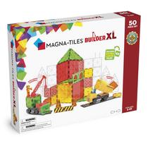 Conjunto de construção MAGNA-TILES Builder XL 50 peças com guindaste 3+