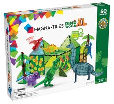 Conjunto de construção MAGNA-TILES Dino World XL 50 peças com 6 dinossauros Conjunto de construção MAGNA-TILES Dino World XL 50 peças com 6 dinossauros