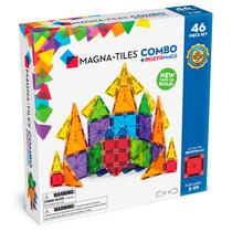 Conjunto de construção magnética MAGNA-TILES Combo 46 peças