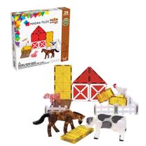 Conjunto de construção magnética MAGNA-TILES Farm Animals 25 unidades Conjunto de construção magnética MAGNA-TILES Farm Animals 25 unidades