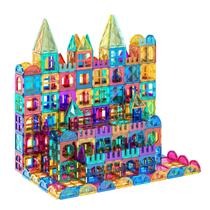 Conjunto de construção magnético TEMI Magnetic Tiles 80 unidades para crianças a partir de 3 anos