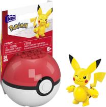 Conjunto de construção Mega Construx Pokémon Pikachu 16 peças Conjunto de construção Mega Construx Pokémon Pikachu 16 peças