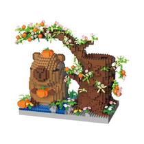 Conjunto De Construção Micro Mini Fofo De Esquilo Em Cartoon DIY Quebra-Cabeça De Blocos De Diamante